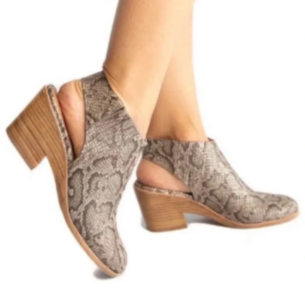 Gentle Souls Harlie Slingback snake print Shoes